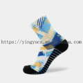 Chaussette de garçon de cheville d&#39;écriture pauvre personnalisée Sports Terry Lycra Running Sport Chaussettes de compression Coolmax